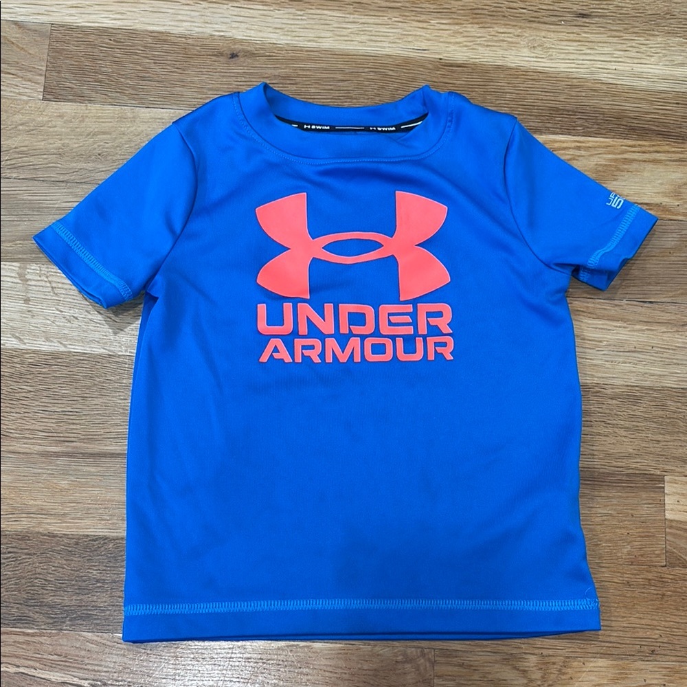 Under Armour Blue and Orange Short Sleeve Tee